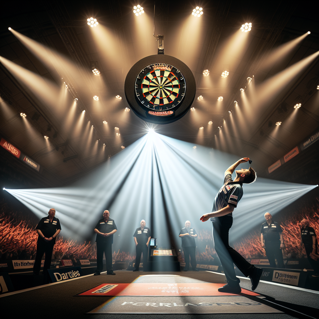 Moment de tension lors du dernier lancer de Luke Littler en finale.