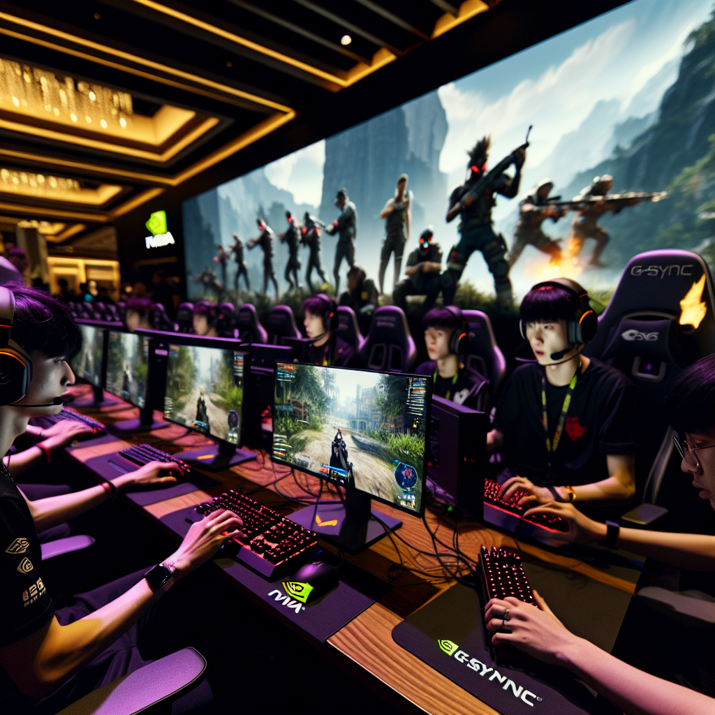 Nvidia G-Sync Pulsar. Tournoi de jeu compétitif utilisant des moniteurs Nvidia G-Sync Pulsar.