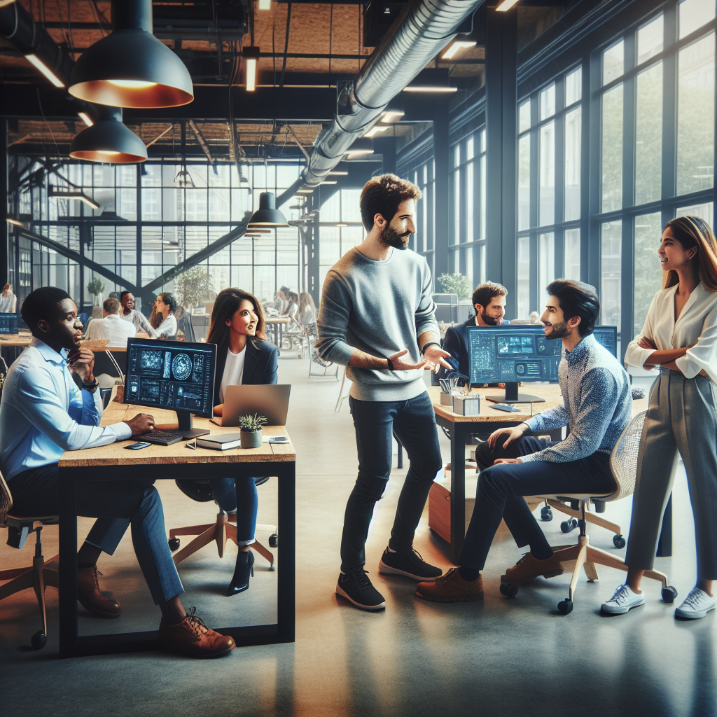 Espace collaboratif dans un hub technologique en France