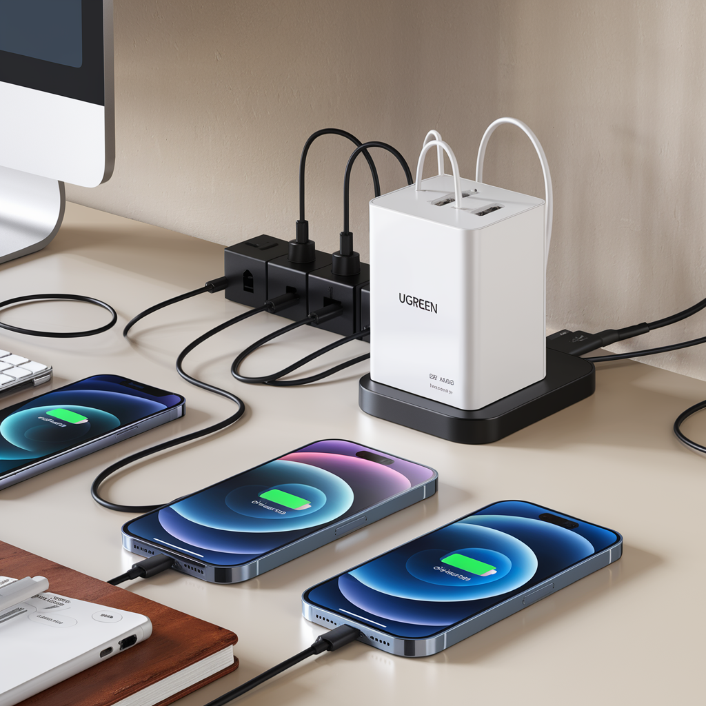 Chargeur UGREEN Nexode Pro 300W avec plusieurs appareils Chargeur UGREEN Nexode Pro 300W avec plusieurs appareils