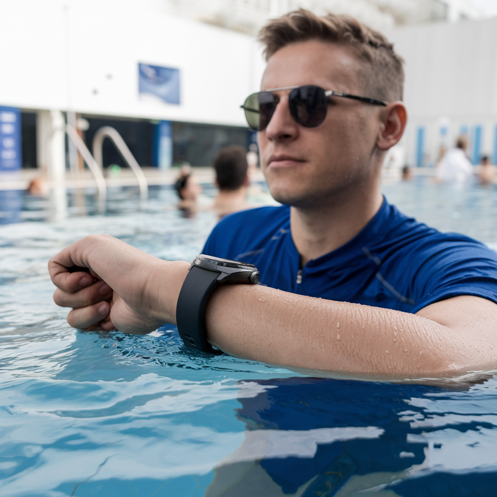 Galaxy Watch Ultra utilisée dans une piscine