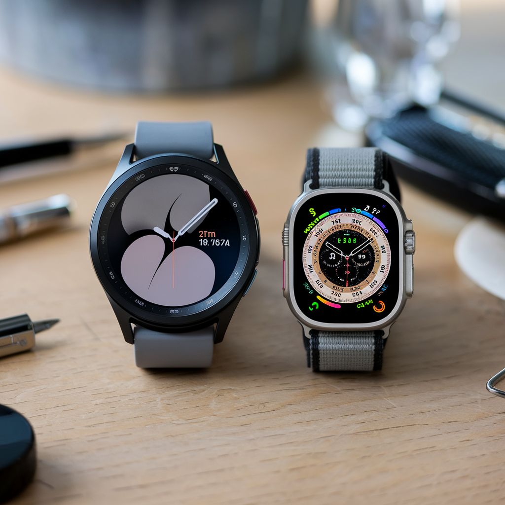 Comparaison entre la Galaxy Watch Ultra et une montre concurrente