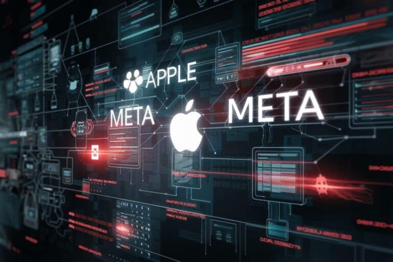Illustration de la fuite massive de données chez Apple, Meta et Google