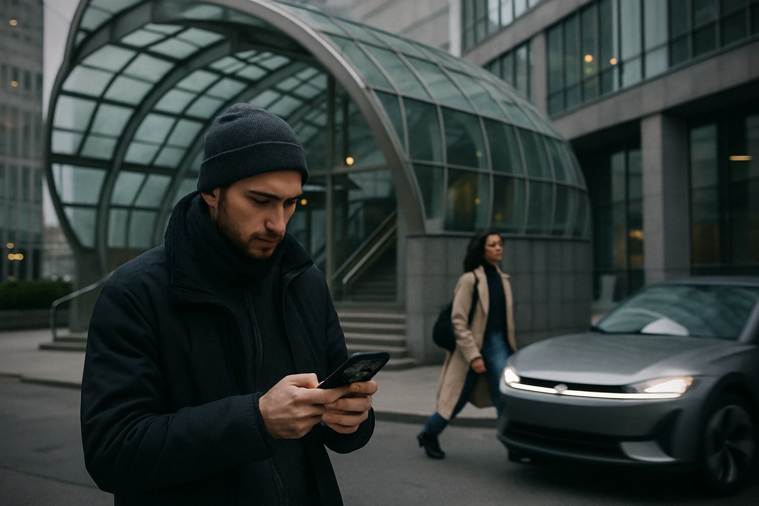 Investisseur particulier passant un ordre sur smartphone pour l’action SPCX
