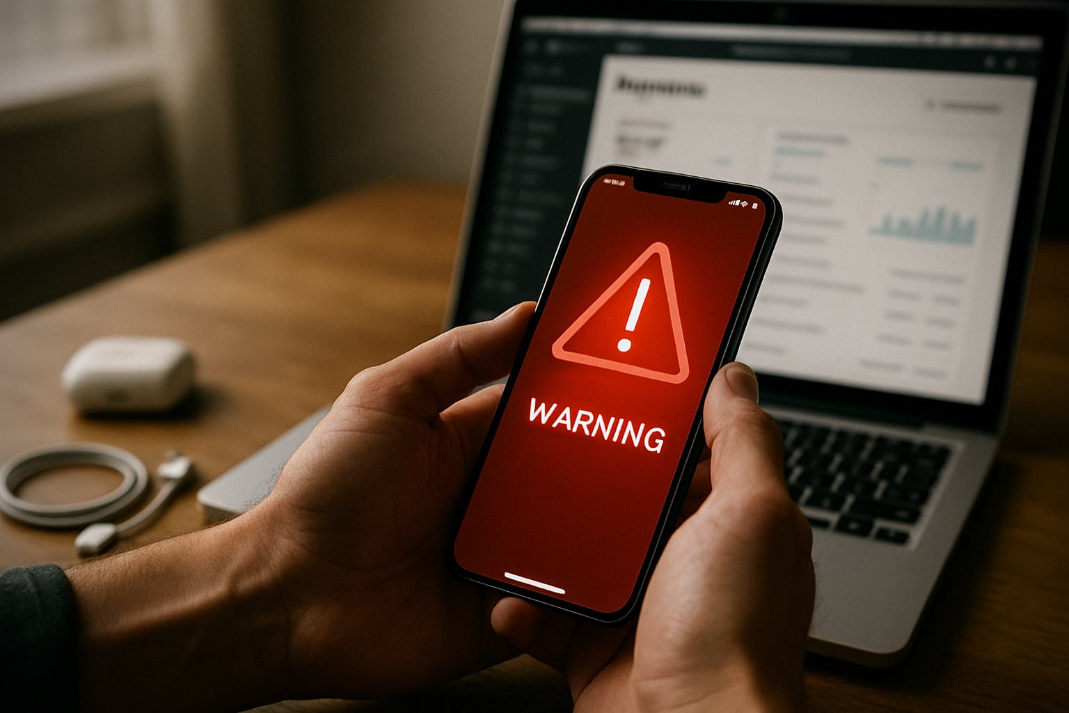 iPhone et interface de paiement floutée lors d’un incident d’impayé