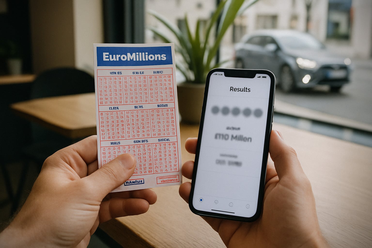 Vérification d’un ticket EuroMillions sur smartphone après tirage