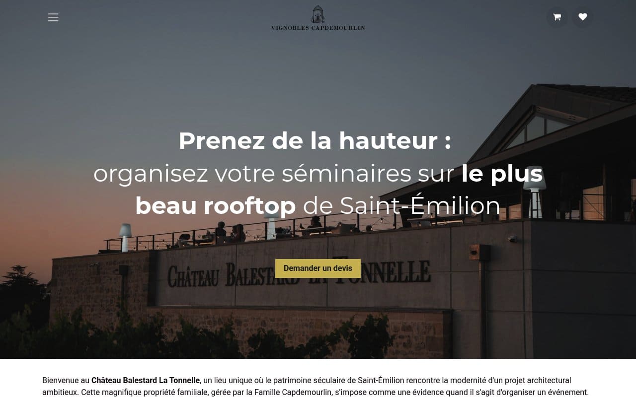 événements professionnels Château Balestard La Tonnelle événements professionnels Château Balestard La Tonnelle