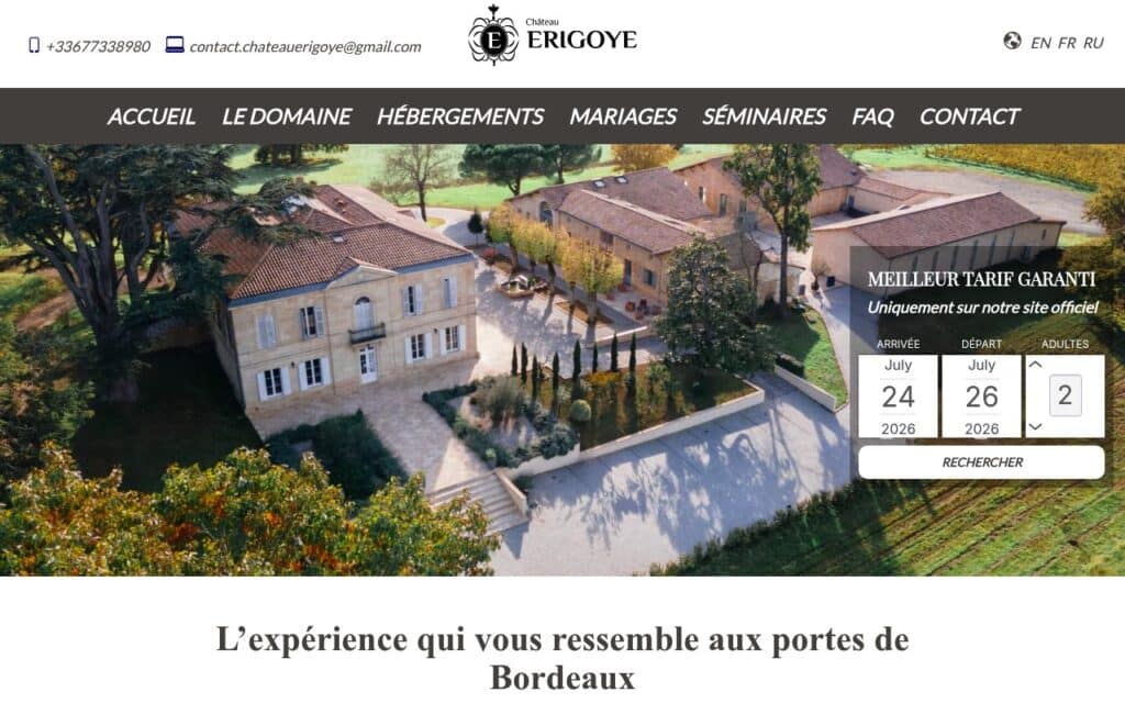 séminaires Gironde Château Erigoye séminaires Gironde Château Erigoye