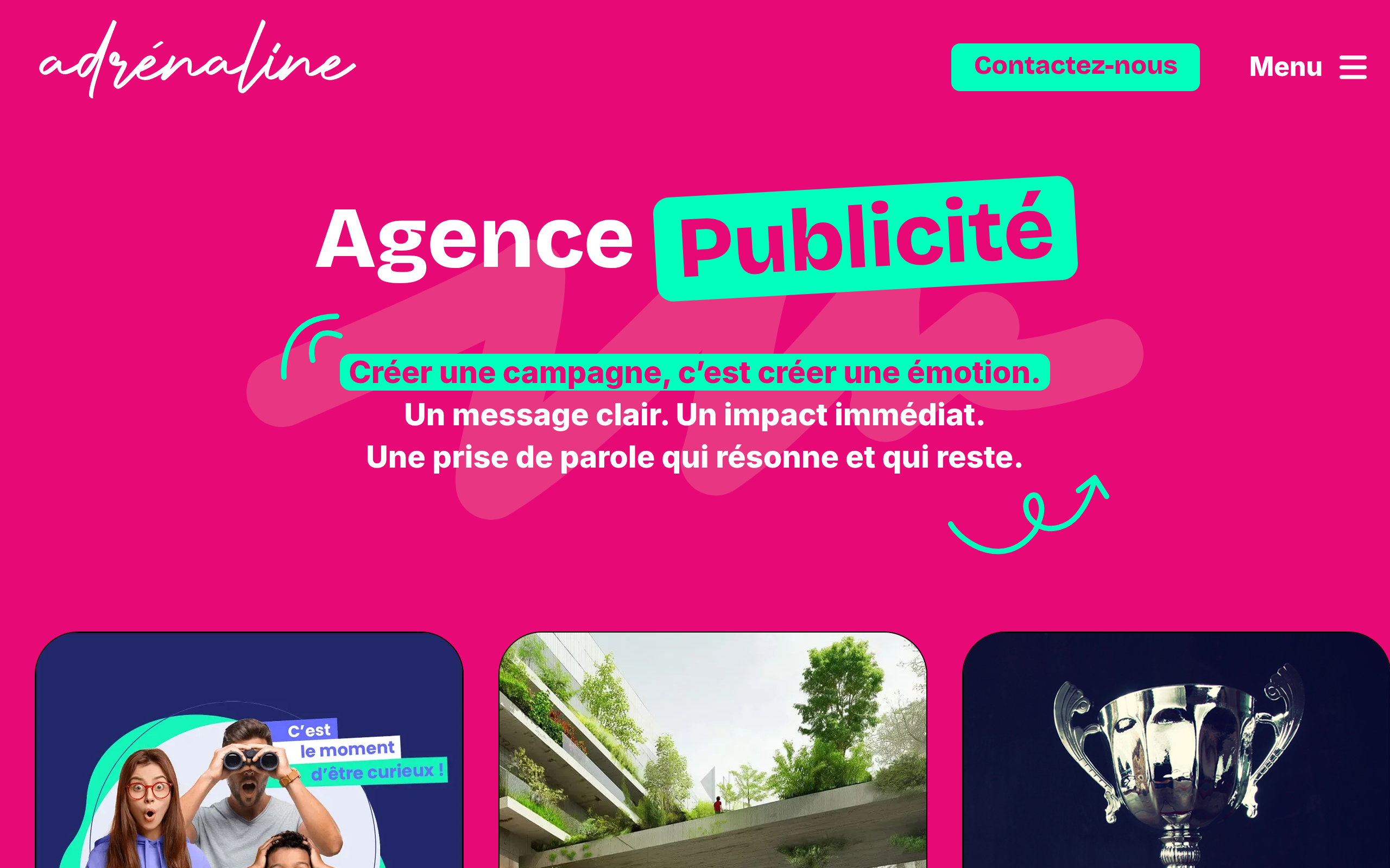 Aperçu du site www.adrenaline.fr