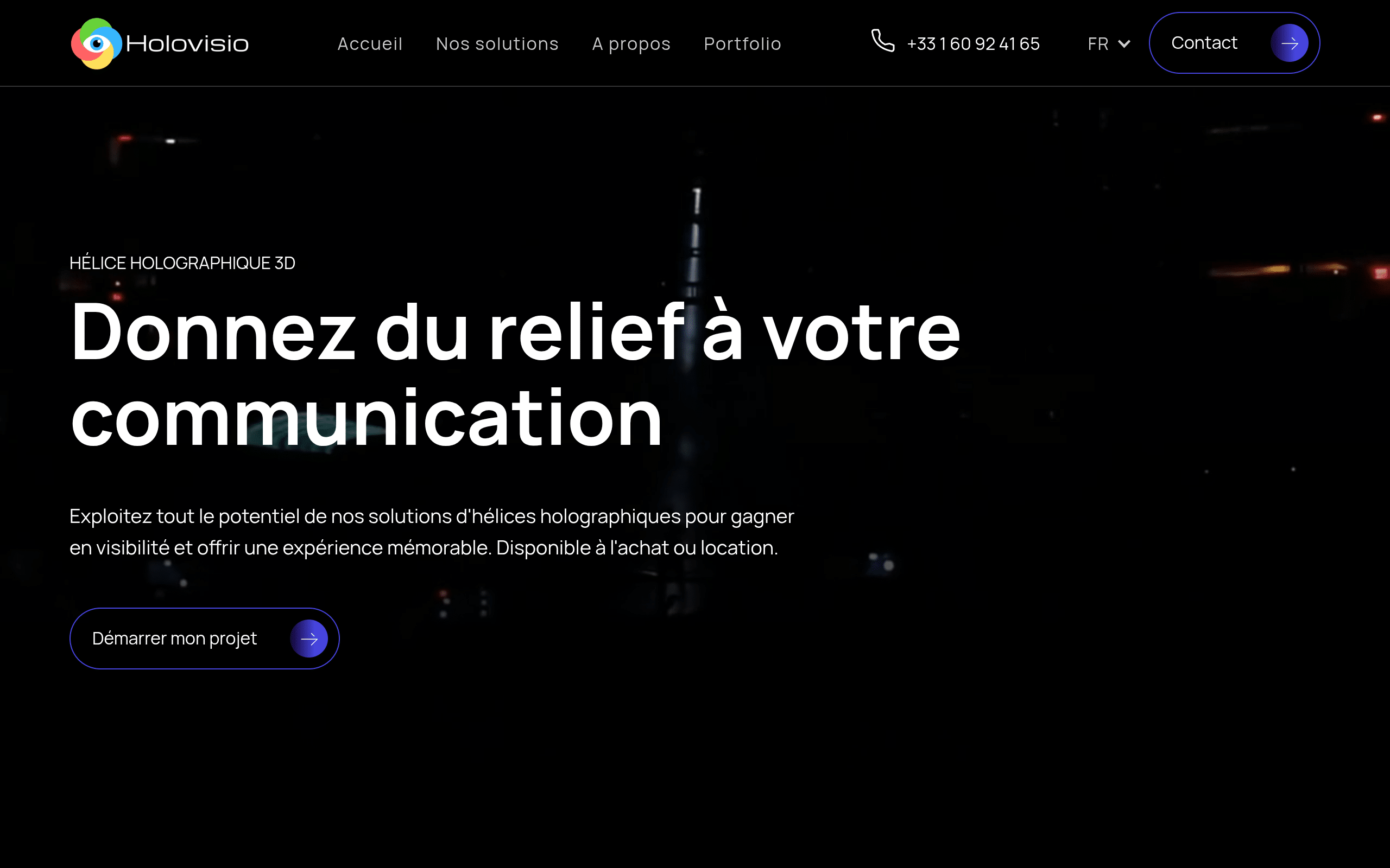 Aperçu du site www.hologramme.co