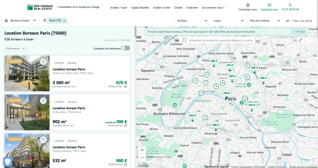 Recherche locaux parisien Recherche locaux parisien