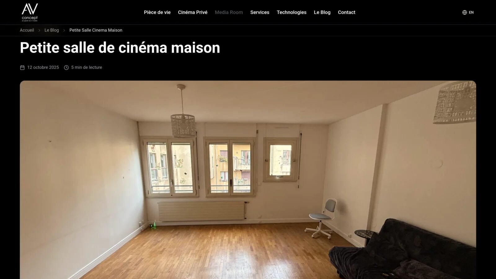 AV Concept Products petite salle de cinéma maison