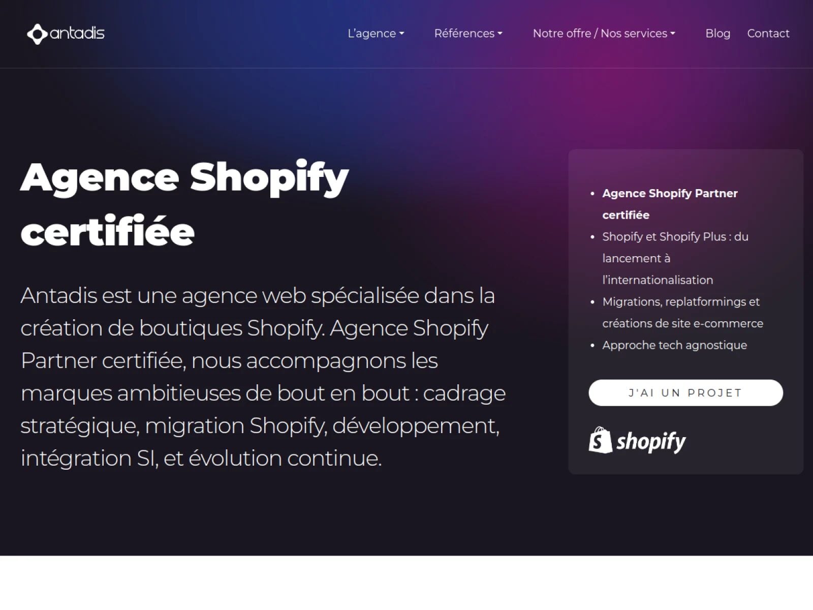 intégrateur Shopify
