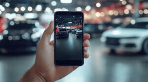 Louer une voiture à Nice via une plateforme digitale Écran de plateforme numérique dédiée à la location de voiture à Nice pour particuliers et professionnels