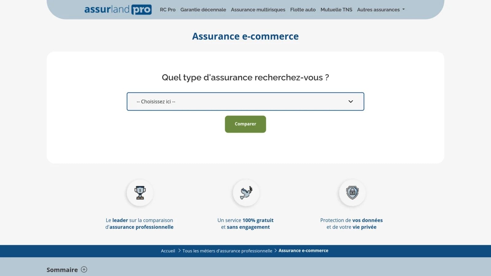Assurlandpro assurance e-commerce